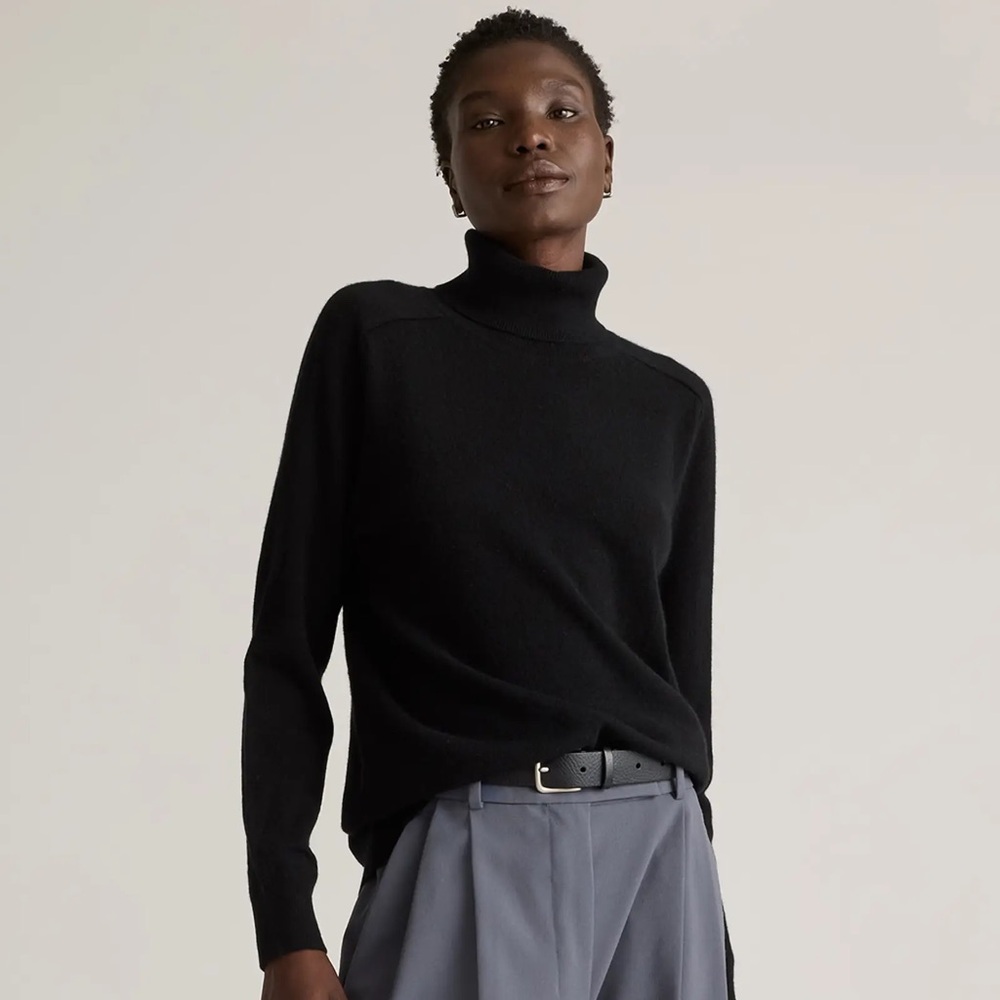 NWOT! Quince | 100% Mongolian Cashmere Turtleneck Sweater | Black | Large